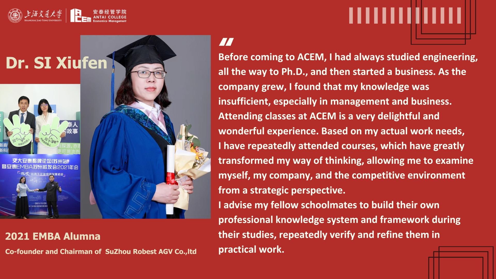 From Engineering to Entrepreneurship: Dr. SI Xiufen on Building Robest AGV and Balancing Success
